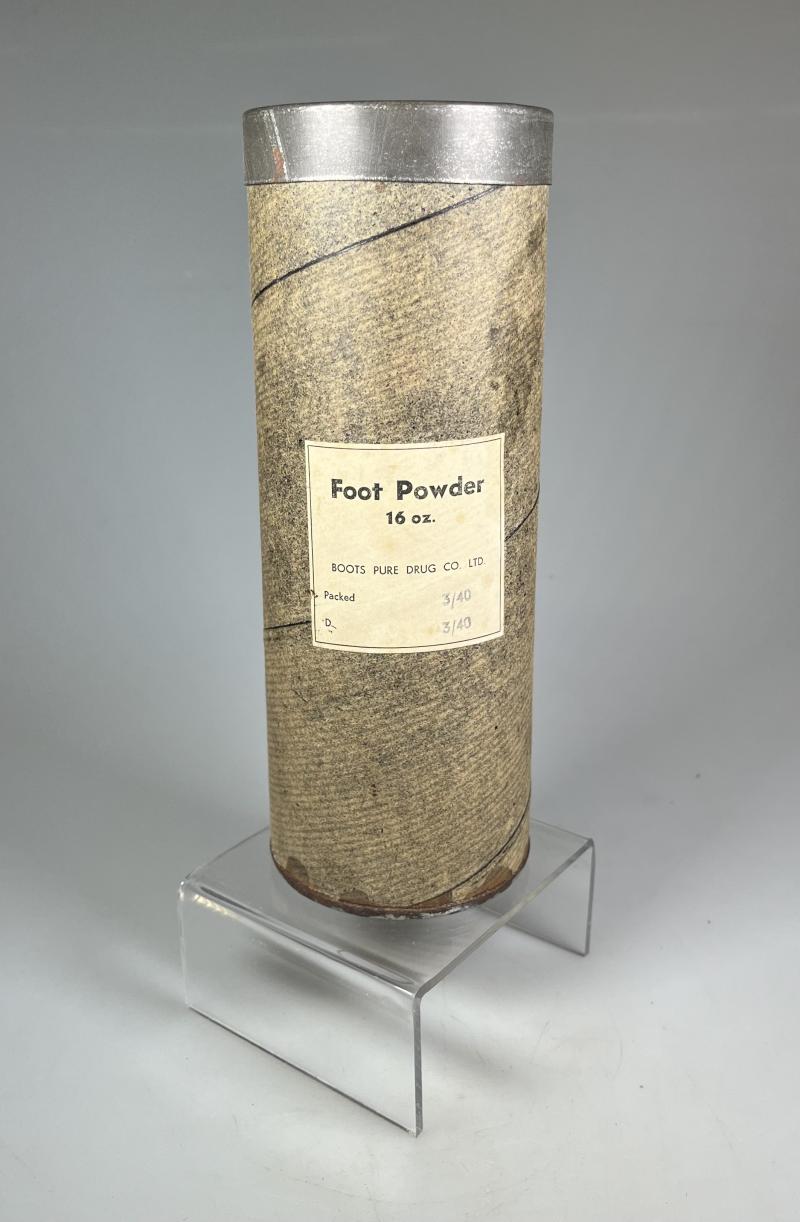 WW2 British, Unit ‘Tin’ of Foot Powder, 16 Oz, Dunkirk Period, 1940.