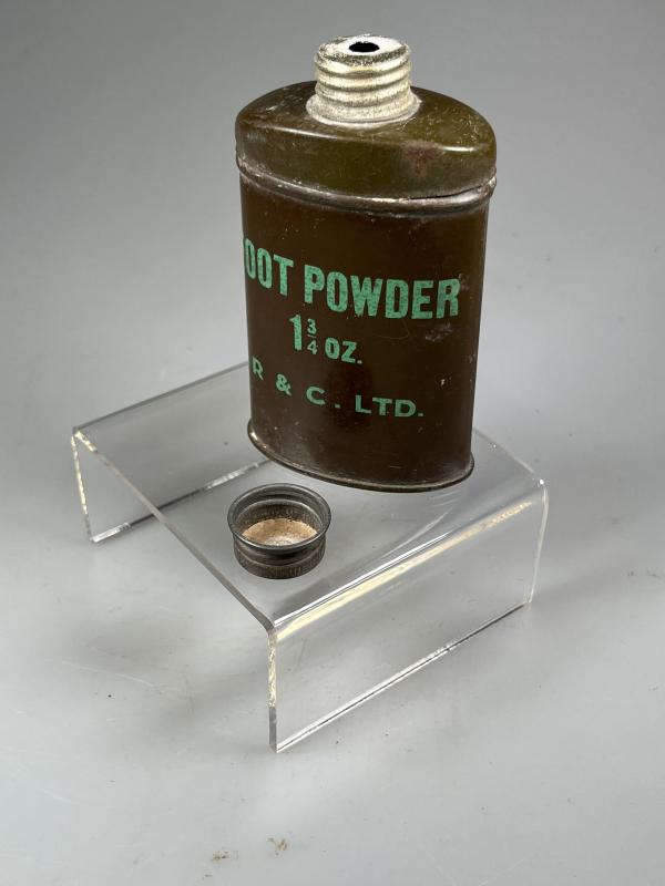 WW2 British, Foot Powder Tin, 1 3/4 Oz, Mid/Later War Period.