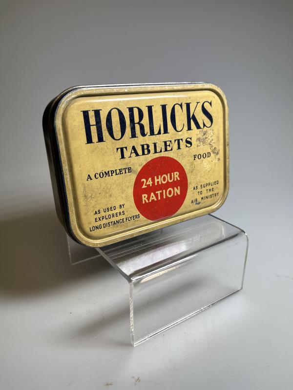 Ack-Ack Militaria | WW2 British, ‘Horlicks Tablets’, 24 Hour, Ration Tin.