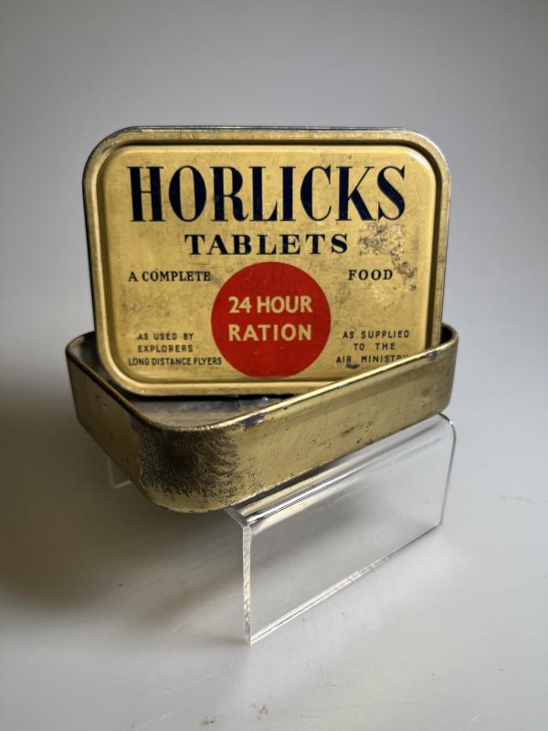 Ack-Ack Militaria | WW2 British, ‘Horlicks Tablets’, 24 Hour, Ration Tin.