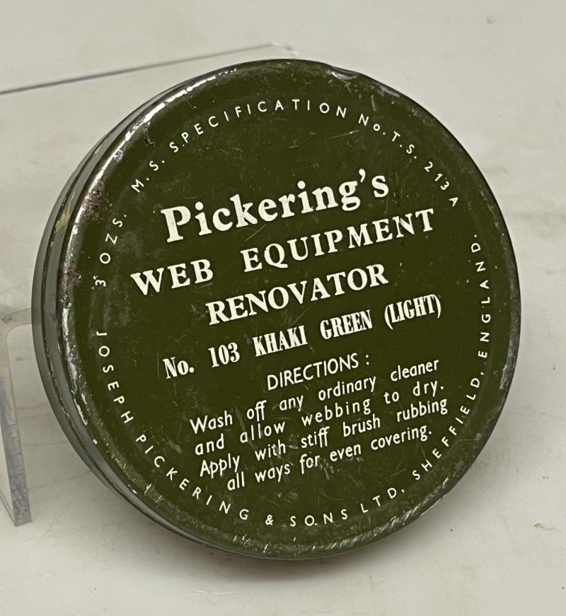 WW2/Post War Era Tin of ‘No. 103 Khaki Green (Light) Blanco.