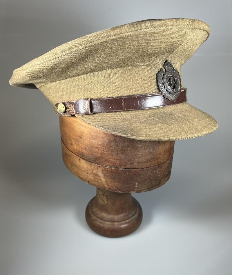 WW2 British, Officers Dress Service Cap, Badges to Royal Engineers.