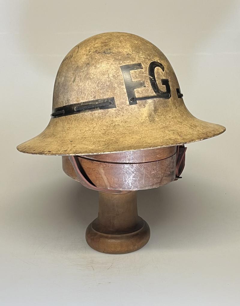 WW2 British, Home Front, ‘FG’ (FIRE GUARD), Zuckerman Helmet.