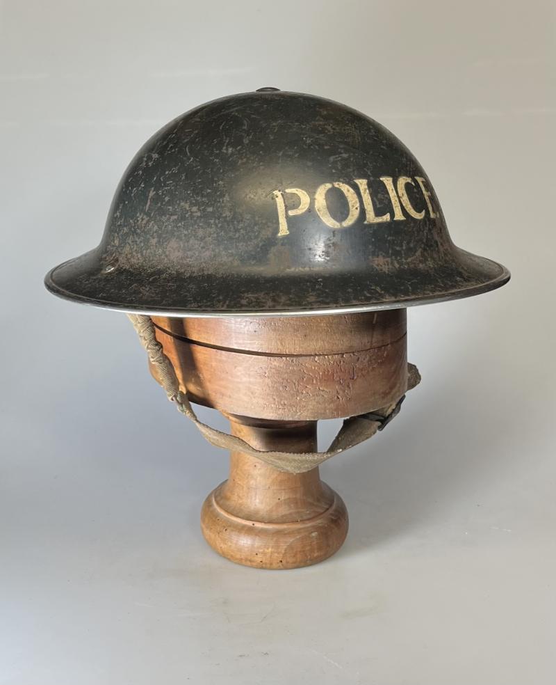 WW2 British, Home Front, ‘POLICE’, MkII Helmet.