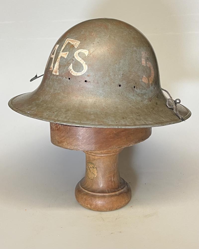 WW2 British, Home Front, ‘AFS’ (Auxiliary Fire Service), Zuckerman Helmet.