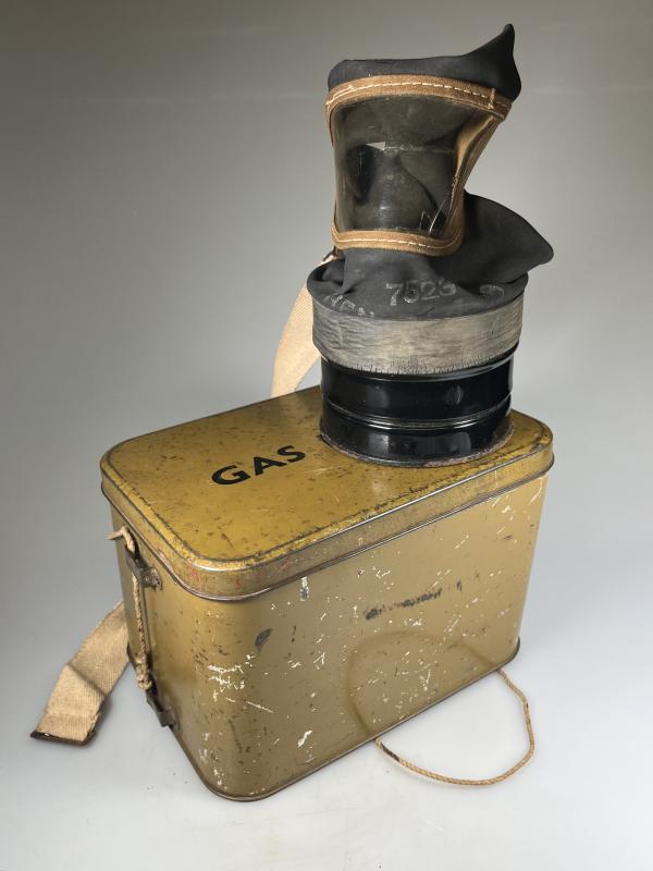 WW2 British, Civilian Respirator Tin (with relic mask).