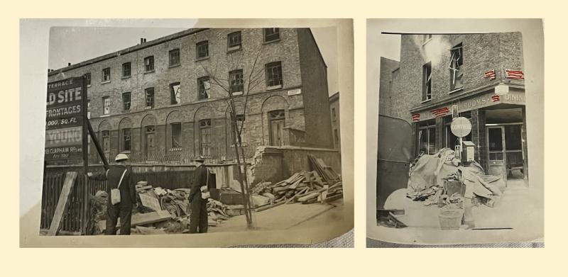 WW2, Two London Evening News, Original Censored Photographs of the London Blitz, 1941. Charlie Chaplin Link.