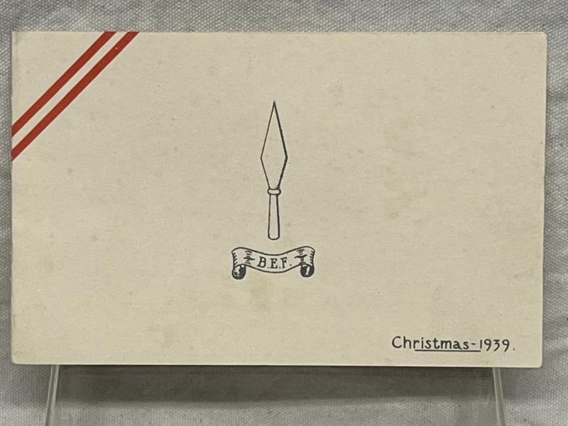 WW2 British, BEF Christmas Card 1939