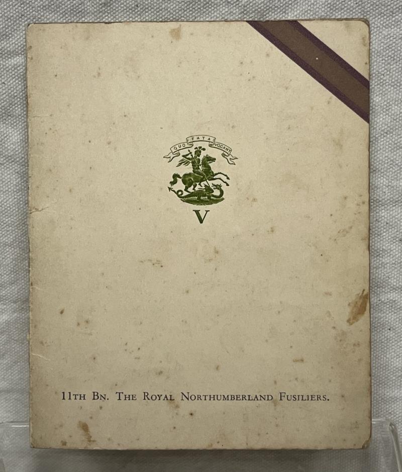 WW2 British, 11 Bn. The Royal Northumberland Fus', Christmas Card, 1940