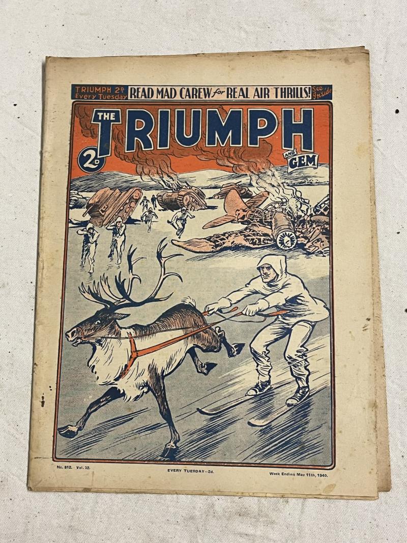 WW2 British, The Triumph and Gem Comic, May 1940.