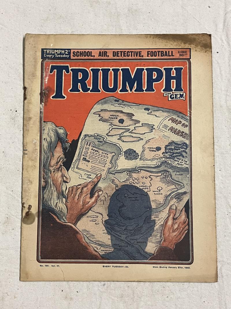 WW2 British, The Triumph and Gem Comic, Jan' 1940.