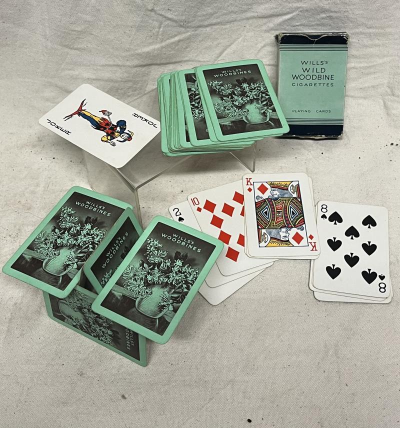 WW2 period, British, Will's Wild Woodbine Cigarette, Promotional Playing Cards.