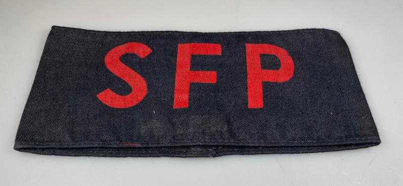 WW2 British, Civil ‘Supplementary/Street Fire Party’ Armlet, August 1940 – August 1941.