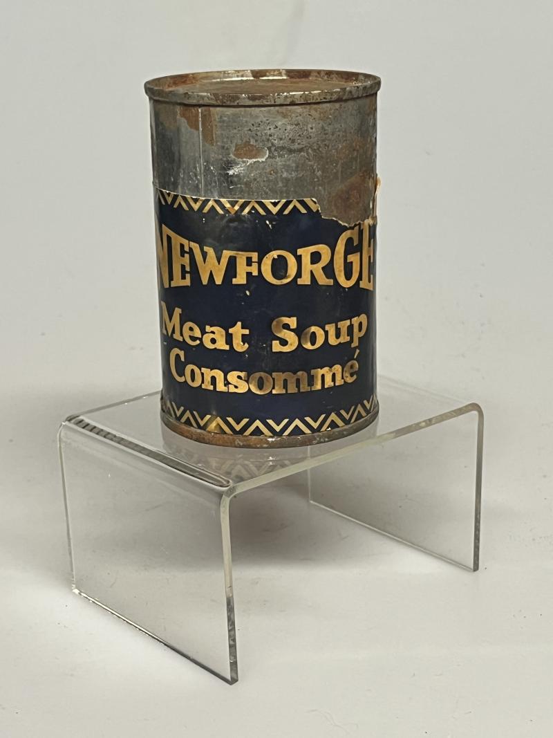 WW2 British, Homefront, 10 oz Tin of 'Newforge', Meat Soup Consommé.